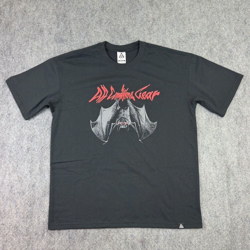 Nike ACG Men's "Dolomite Bat" Dri-FIT Black T-Shirt Size Medium IH1312-010
